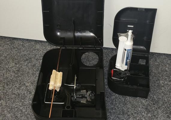 Innenaufbau Köderstation für Mäuse und Ratten mit Lockstoff